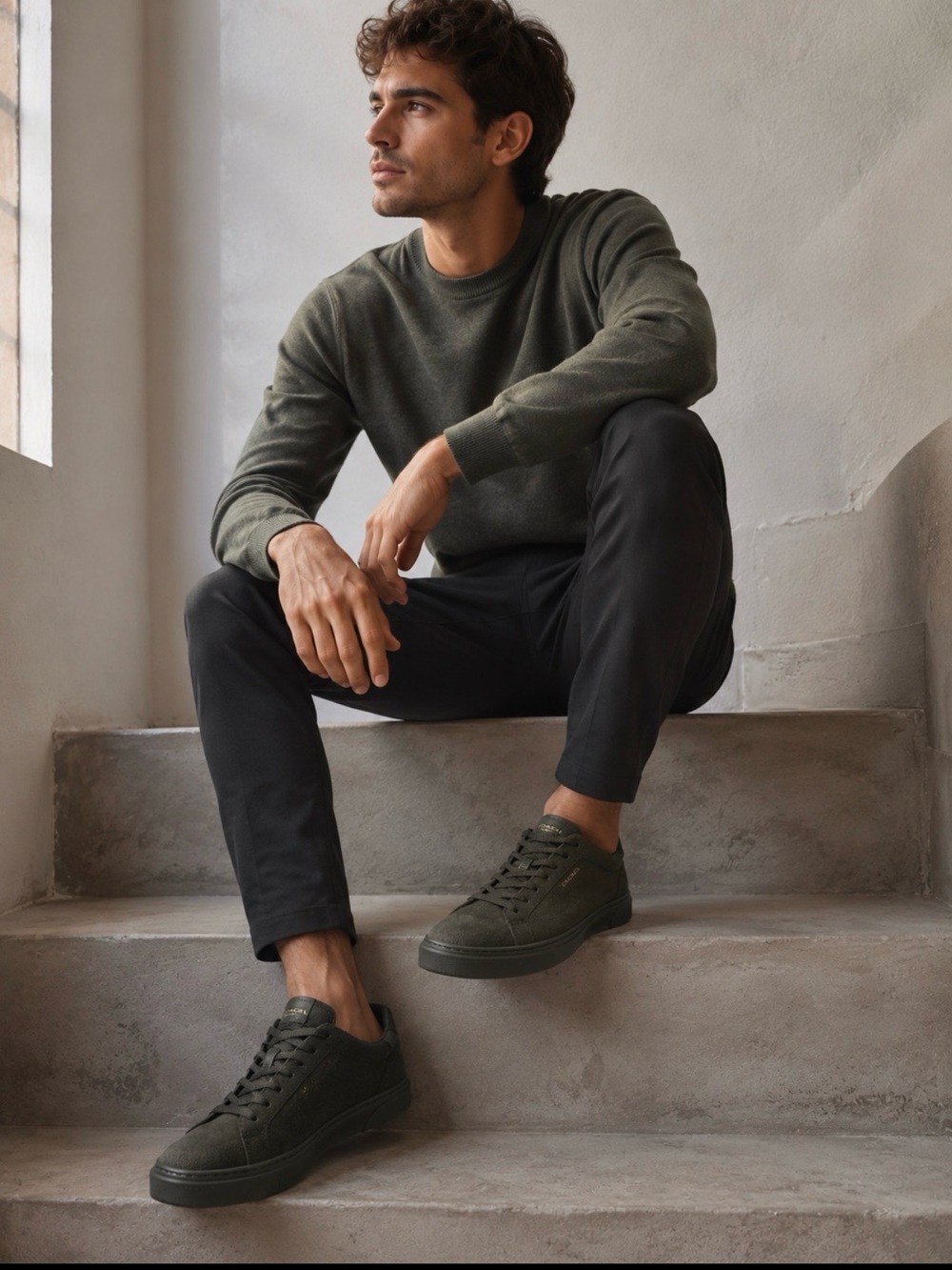 Coach Men's Olive Green Low-Top Sneakers